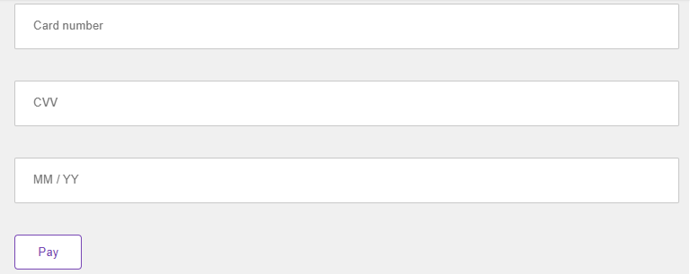 Screenshot of Worldline custom checkout form